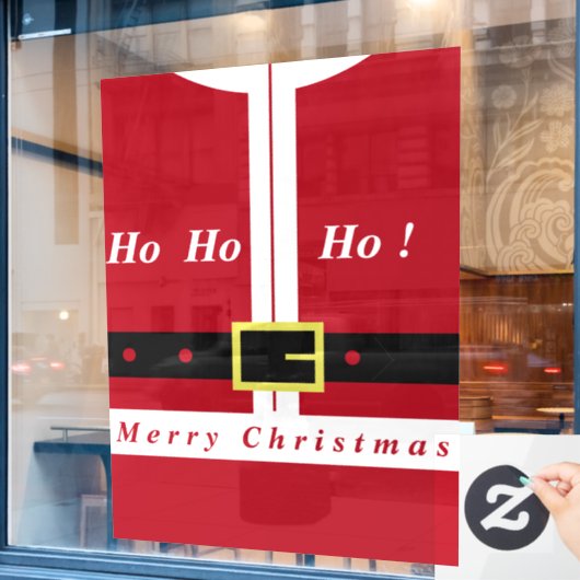 メリークリスマス – サンタクロース – みんなのためのギフト ウィンドウサイン (カフェ窓)