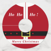 メリークリスマス – サンタクロース – みんなのためのギフト ワイングラスタグ (正面)