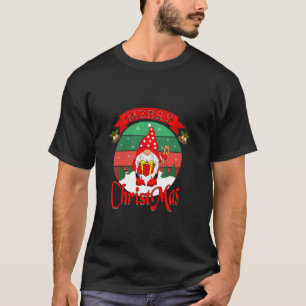 メリークリスマス サンタクロース ガーデングノーム クリスマス レトロ Tシャツ