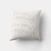 メリークリスマス、サンタクロース、キラキラ、白 クッション (裏面)