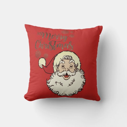 メリークリスマス、サンタクロース クッション (正面)