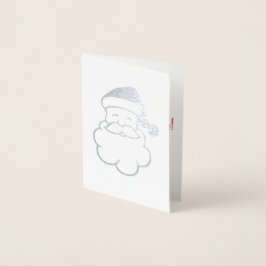 メリークリスマス サンタクロース クリスマス箔押しグリーティングカード 箔カード
