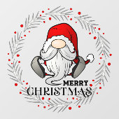 メリークリスマス サンタクロース グノーム リース ウィンドウサイン (シート)
