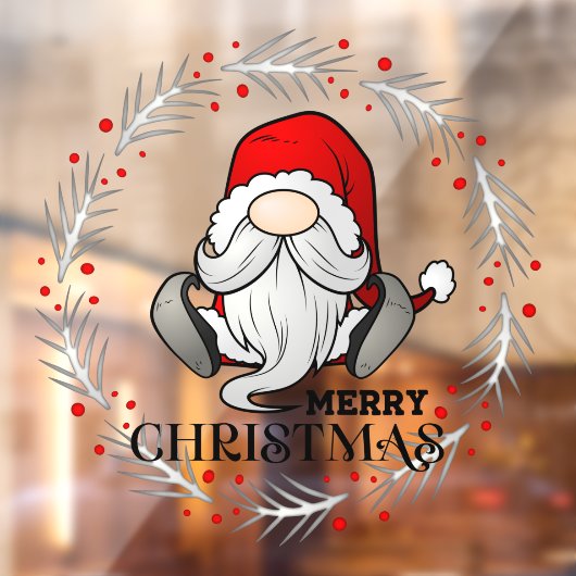 メリークリスマス サンタクロース グノーム リース ウィンドウサイン (シート2)