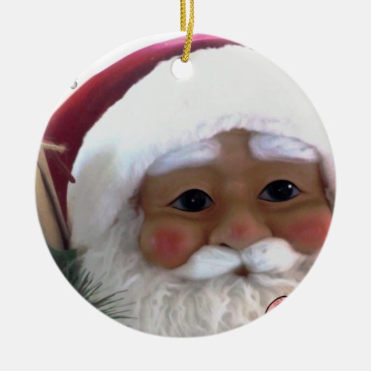 メリークリスマス サンタクロース セラミックオーナメント (正面)