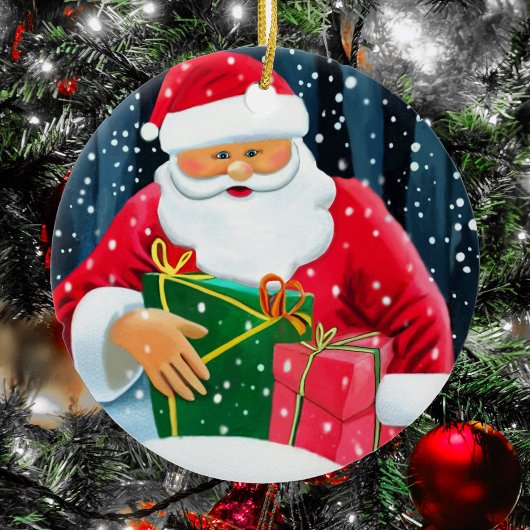メリークリスマス – サンタクロース セラミックオーナメント