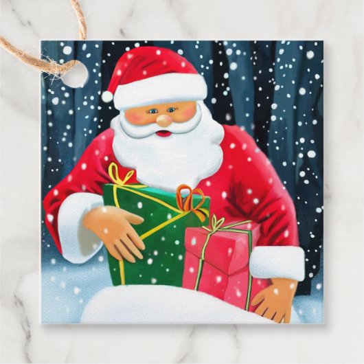 メリークリスマス – サンタクロース フェイバータグ (正面)