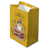 メリークリスマス サンタクロース ミディアムペーパーバッグ (正面アングル)