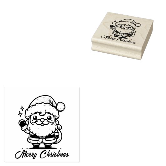 メリークリスマス サンタクロース ラバースタンプ (押印)