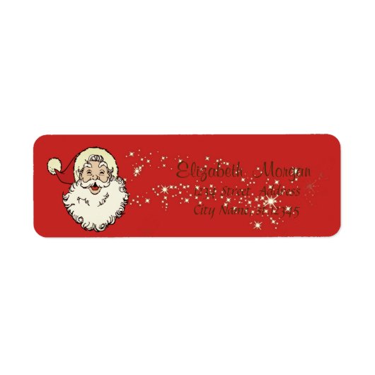 メリークリスマス、サンタクロース、輝き ラベル (正面)