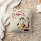 メリークリスマス,サンタクロース,雪だるま クッション (ブランケット)