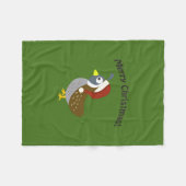 メリークリスマス！サンタクワイユ フリースブランケット (正面(横))