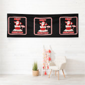 メリークリスマス サンタコレクション 4x12 ヴィニール バナー 横断幕 (インサイチュ)