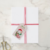 メリークリスマス – サンタハットの眠る子猫 ギフトタグ (より糸付き)