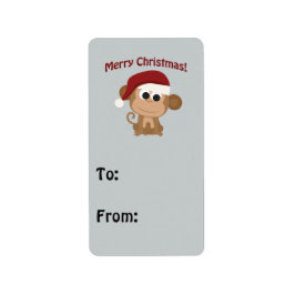 メリークリスマス!サンタモンキー ラベル