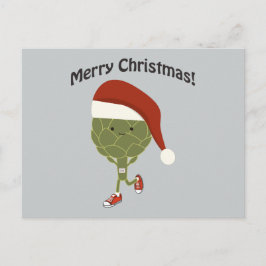 メリークリスマス!サンタランニングーのアーティチョーク シーズンポストカード