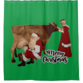 メリークリスマス・サンタ夫人クロース シャワーカーテン (正面)