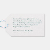 メリークリスマス！ サンタ帽の愛らしいペンギン ギフトタグ (裏面横)