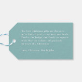 メリークリスマス！ サンタ帽の愛らしいペンギン ギフトタグ (裏面横)