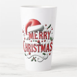 メリークリスマス サンタ帽子 カフェラテマグ