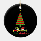 メリークリスマス（サンタ犬） セラミックオーナメント (裏面)