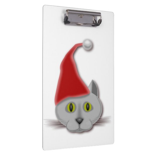 "メリークリスマス" サンタ猫 クリップボード (右)
