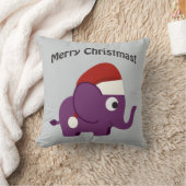 メリークリスマス! サンタ象 クッション (ブランケット)