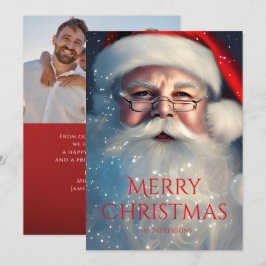 メリークリスマス サンタ クリスマスの冬の写真 シーズンカード