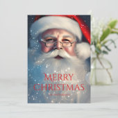 メリークリスマス サンタ クリスマスの冬の写真 シーズンカード (スタンド正面)