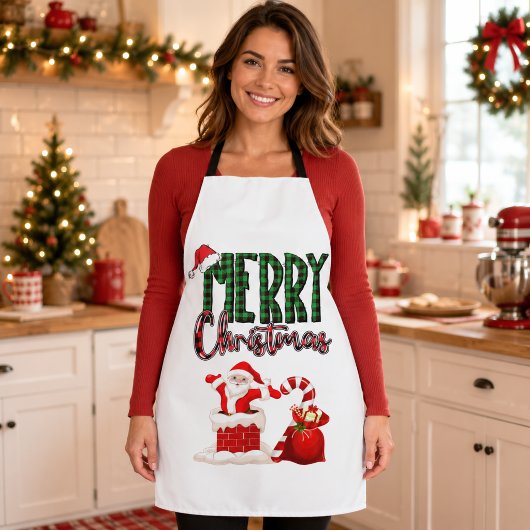 メリークリスマス サンタ クリスマス柄 ホリデー エプロン