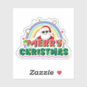 メリークリスマス サンタ ステッカー シール (シート)