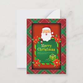 メリークリスマス サンタ タルタン プライド ノートカード
