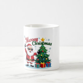 メリークリスマス | サンタ&ツリーデザイン コーヒーマグカップ