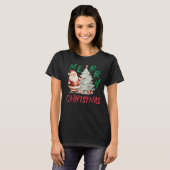 メリークリスマス サンタ ツリー デザイン Tシャツ (正面フル)
