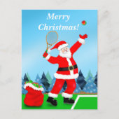 メリークリスマス サンタ テニス シーズンポストカード (正面)