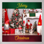 メリークリスマス・サンタ・デコレーション ポスター (正面)