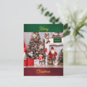 メリークリスマス・サンタ・デコレーション ポストカード (スタンド正面)