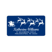 メリークリスマス |サンタ&トナカイのスリー ラベル (正面)