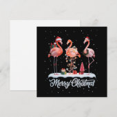 メリークリスマス サンタ フラミンゴ ライト スノー クリスマス (正面/裏面)