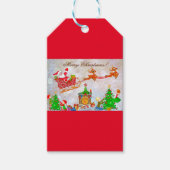 メリークリスマス・サンタ、プレゼント ギフトタグ (正面)