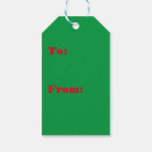 メリークリスマス・サンタ、プレゼント ギフトタグ (裏面)