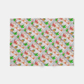 メリークリスマス・サンタ、プレゼント フリースブランケット (正面(横))