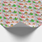 メリークリスマス・サンタ、プレゼント ラッピングペーパー (角)