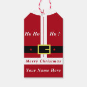 メリークリスマス – サンタ – プレゼント – 名前を追加 ギフトタグ (正面)
