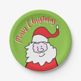 メリークリスマス・サンタ ペーパープレート