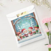 メリークリスマス/サンタ/小妖精や小人雪 フェイバーバッグ (封をした状態)