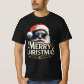 メリークリスマス サンタ – 楽しいホリデー Tシャツ (正面)