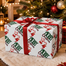 メリークリスマス サンタ 総柄マット
