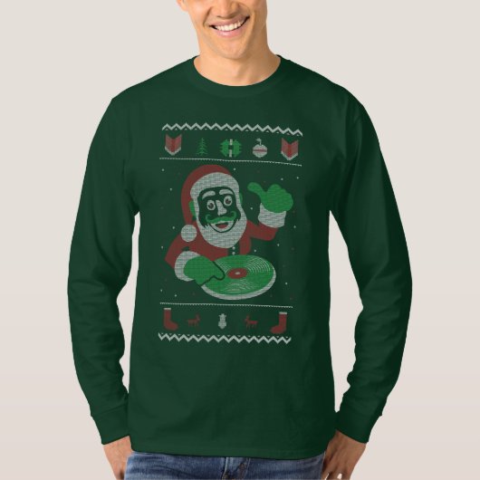 メリークリスマス サンタ DJ パーティー Tシャツ (正面)