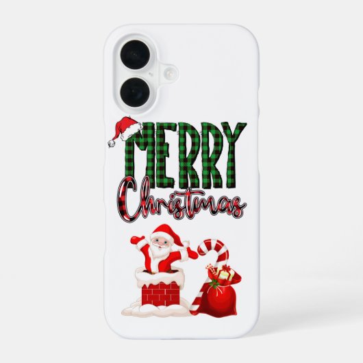 メリークリスマス サンタ iPhone 16 カバー (裏面)